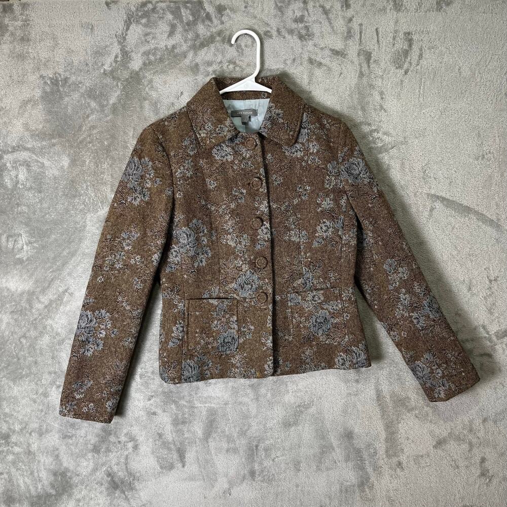 Vintage Ann Taylor Floral Brocade Blazer Cottagecore Dark Academia‎ Cottage 4